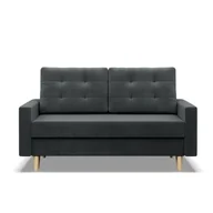 Sofy i kanapy - Sofa rozkładana, Blank Kronos, 152x92x92 cm, ciemny szary - miniaturka - grafika 1