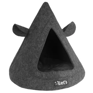 Let's Sleep Jaskinia dla zwierząt TeePee, antracytowa - Legowiska dla kotów - miniaturka - grafika 1