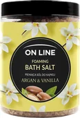 Kosmetyki do kąpieli - On Line On Line Pieniąca Sól do kąpieli Agran & Vanilla 1200g - miniaturka - grafika 1