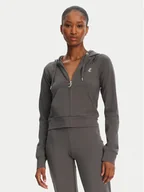 Bluzy damskie - Juicy Couture Bluza Ola JCWAS125310 Szary Slim Fit - miniaturka - grafika 1
