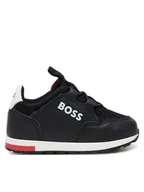 Buty dla chłopców - BOSS Sneakersy J52167 S Czarny - miniaturka - grafika 1