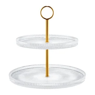 Szklana patera 2-poziomowa - Tace i patery - miniaturka - grafika 1