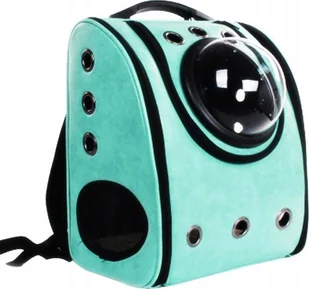 Korbi TRANSPORTER PLECAK TORBA DLA KOTA PSA KOSMICZNY ZIELONY WODOODPORNY - Transportery dla kotów - miniaturka - grafika 1