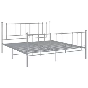 shumee Rama łóżka szara metalowa 140 x 200 cm - Łóżka - miniaturka - grafika 1