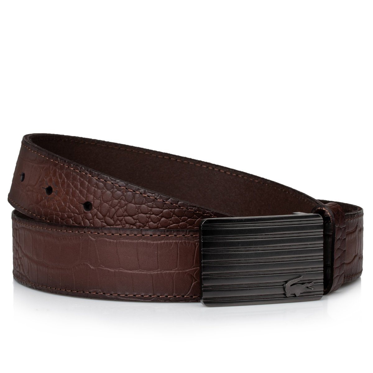 Pasek Lacoste skóra PLM911P01 BROWN 36