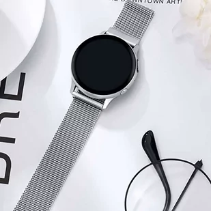 Bransoleta Uniwersalna Alogy Milanese Magnetic Strap Pasek z magnesem do smartwatcha 22mm Srebrny - Akcesoria do smartwatchy - miniaturka - grafika 4