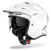 Kaski motocyklowe - Kask Otwarty Airoh Kombakt Złamany Biały GlossXL - miniaturka - grafika 1