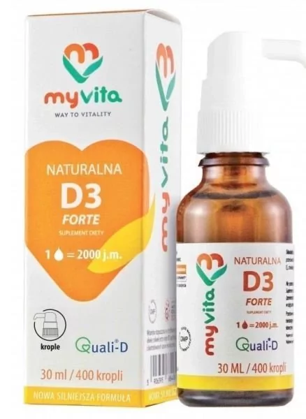 MyVita Naturalna witamina D3 D-3 2000IU 600 kropli 30ml