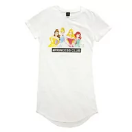 Piżamy damskie - Disney Princess Club damska koszula nocna | oficjalny produkt | bielizna nocna z charakterem, pomysł na prezent dla kobiet, biały, L - miniaturka - grafika 1