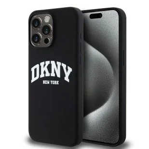 Etui DKNY Liquid Silicone White Printed Logo MagSafe na iPhone 14 Pro Max - czarne - Etui i futerały do telefonów - miniaturka - grafika 1