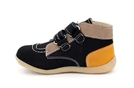 Buty dla dziewczynek - Kickers Buty dziecięce Bonkro-2, uniseks, Bu Marine Kaki Jaune, 18 EU - miniaturka - grafika 1