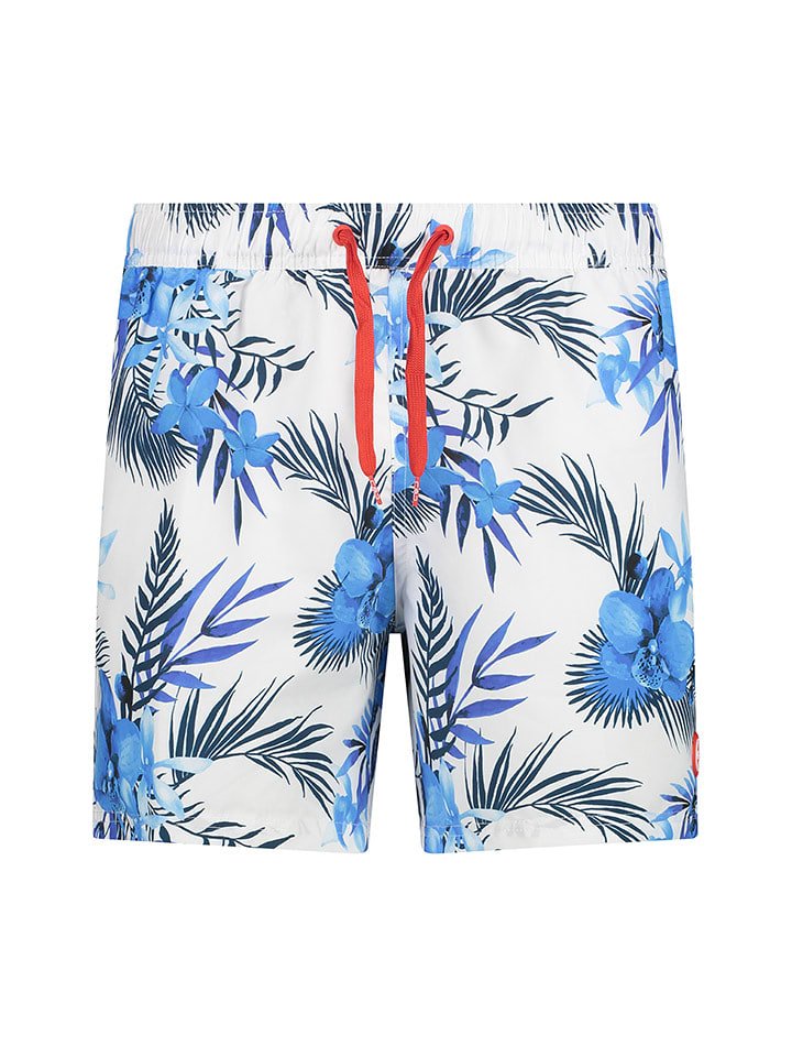 CMP Szorty kąpielowe w kolorze biało-błękitnym