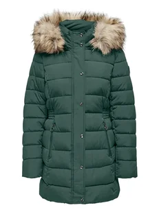 ONLY Płaszcz pikowany w kolorze zielonym - Kurtki damskie - miniaturka - grafika 1