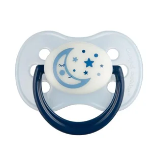 CANPOL CANPOL BABIES Smoczek uspokajający kauczuk 0-6m okrągły Night Dreams różowa chmurka 22/642 - Smoczki uspokajające - miniaturka - grafika 3