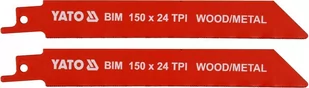 YATO BRZESZCZOTY DO METALU I DREWNA BIM 150MM 24TPI 2SZT YT-33932 - Piły ręczne - miniaturka - grafika 1