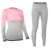 Bielizna sportowa damska - Bielizna termoaktywna SPOKEY Flora ( L/XL) Różowy-szary - miniaturka - grafika 1