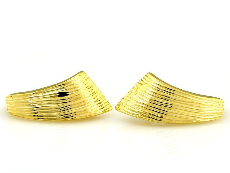 Złote diamentowane kolczyki 375 na angielskim zapięciu 1.71g