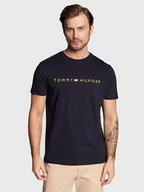 Piżamy męskie - Tommy Hilfiger T-Shirt Cn SS Logo UM0UM01434 Granatowy Regular Fit - miniaturka - grafika 1