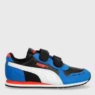 Buty dla chłopców - Buty sportowe chłopięce na rzepy Puma Cabana Racer SL 20 V PS 38373007 34.5 (2) Czarny/Niebieski (4065452827809) - miniaturka - grafika 1