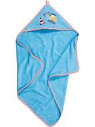 Okrycia kąpielowe dla dzieci - Playshoes Ręcznik w kolorze niebieskim z kapturem - miniaturka - grafika 1