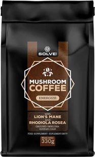 Kawa mielona arabika z ekstraktem z owocników soplówki jeżowatej i korzenia różeńca górskiego - Lion''s Mane + Rhodiola Rosea - Solve Labs (Mushroom Co - Kawa Kawa mielona arabika z ekstraktem z owocników soplówki jeżowatej i korzenia różeńca górskiego - Lion''s Mane + Rhodiola Rosea - Solve Labs (Mushroom Co - Kawa - miniaturka - grafika 1