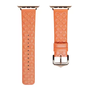 Dux Ducis Strap skórzany pasek do Watch 7 / 6 / 5 / 4 / 3 / 2 / SE (41 / 40 / 38mm) opaska bransoleta bransoletka z naturalnej skóry pomarańczowy (Enland Version) - Akcesoria do smartwatchy - miniaturka - grafika 1