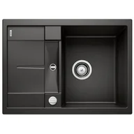 Zlewozmywaki - Blanco Zlew METRA 45S Compact Czarny odwracalny korek auto 525913 - miniaturka - grafika 1