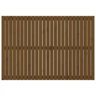 Wezgłowie łóżka, miodowy brąz, 159,5x3x110 cm, drewno sosnowe Lumarko - Inne meble do sypialni - miniaturka - grafika 5