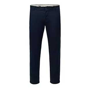 Selected Homme Slhstraight-Stoke 196 Flex spodnie męskie w noos, ciemny szafir, 33 W/30 L, Ciemnoszafirowy, 33W / 30L - Spodnie męskie - miniaturka - grafika 1
