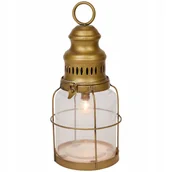 Lampy stojące - Lampa Stołowa Industrialna Latarnia Morska Led Złota - miniaturka - grafika 1
