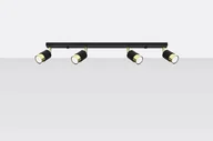 Lampy sufitowe - Sollux Lighting Plafon NERO 4 czarny/złoty - miniaturka - grafika 1