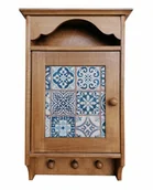 Szafki na klucze - Szafka na klucze XL brązowa portugalskie kafelki - miniaturka - grafika 1