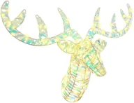 Ozdoby bożonarodzeniowe - vidaXL Renifer ciągnący sanie Ciepła biel 60 cm PET - miniaturka - grafika 1