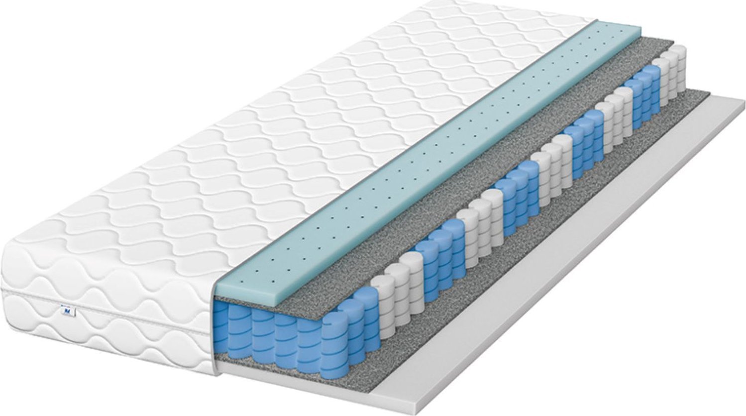 Tompol Materac 140x200 kieszeniowy + lateks DelightAir z pokrowcem