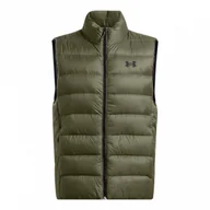 Kamizelki męskie - Męski bezrękawnik puchowy pikowany Under Armour Legend Down Vest - oliwkowy/khaki - UNDER ARMOUR - miniaturka - grafika 1