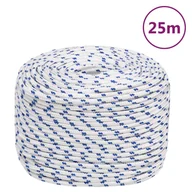 Żeglarstwo - vidaXL Linka żeglarska, biała, 8 mm, 25 m, polipropylen - miniaturka - grafika 1
