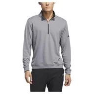 Bluzy męskie - adidas Męska bluza z kapturem UPF z zamkiem 1/4, szare, trzy, XXL - miniaturka - grafika 1