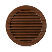 Kratki wentylacyjne - KRATKA OKRĄGŁA Z SIATKĄ FI 60 BRĄZ (4SZT.) - miniaturka - grafika 1