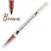Kredki, ołówki, pastele i pisaki - Pisak PENTEL Brush Sign Pen Twin SESW30 brązowy - miniaturka - grafika 1
