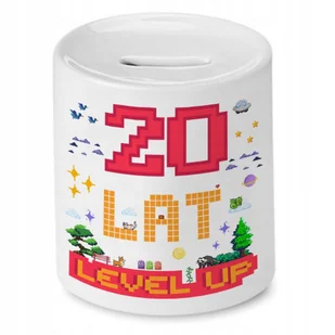 Skarbonka na Urodziny 20 20te 20-te na Prezent z Nadrukiem ze Zdjęciem + Opakowanie na prezent (wzór 04) - Skarbonki - miniaturka - grafika 1