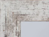 Lustra - Lustro Profilmat w ramie SHABBY BIAŁY 120x40 PREMIUM - miniaturka - grafika 1