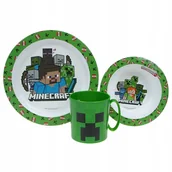 Kubki dla dzieci - ZESTAW OBIADOWY do mikrofalówki Minecraft (40804) - miniaturka - grafika 1