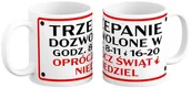 Gadżety dla niej i dla niego - Kubek Trzepanie Dozwolone W Godz. 8-11 i 16-20 Oprócz Świąt I Niedziel PRL - miniaturka - grafika 1