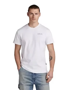 G-STAR RAW Męski T-Shirt Multi Gr. R T, Biały (White D23897-c812-110), XL - Koszulki męskie - miniaturka - grafika 1