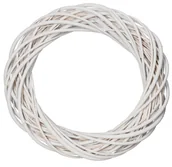 Dekoracje domu - Wianek Wiklinowy 50cm Biały Wiklina Gruby - miniaturka - grafika 1