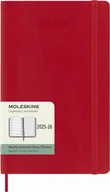 Kalendarze - Kalendarz Moleskine tygodniowy L, miękka oprawa, 18M, czerwony 25/26 - miniaturka - grafika 1
