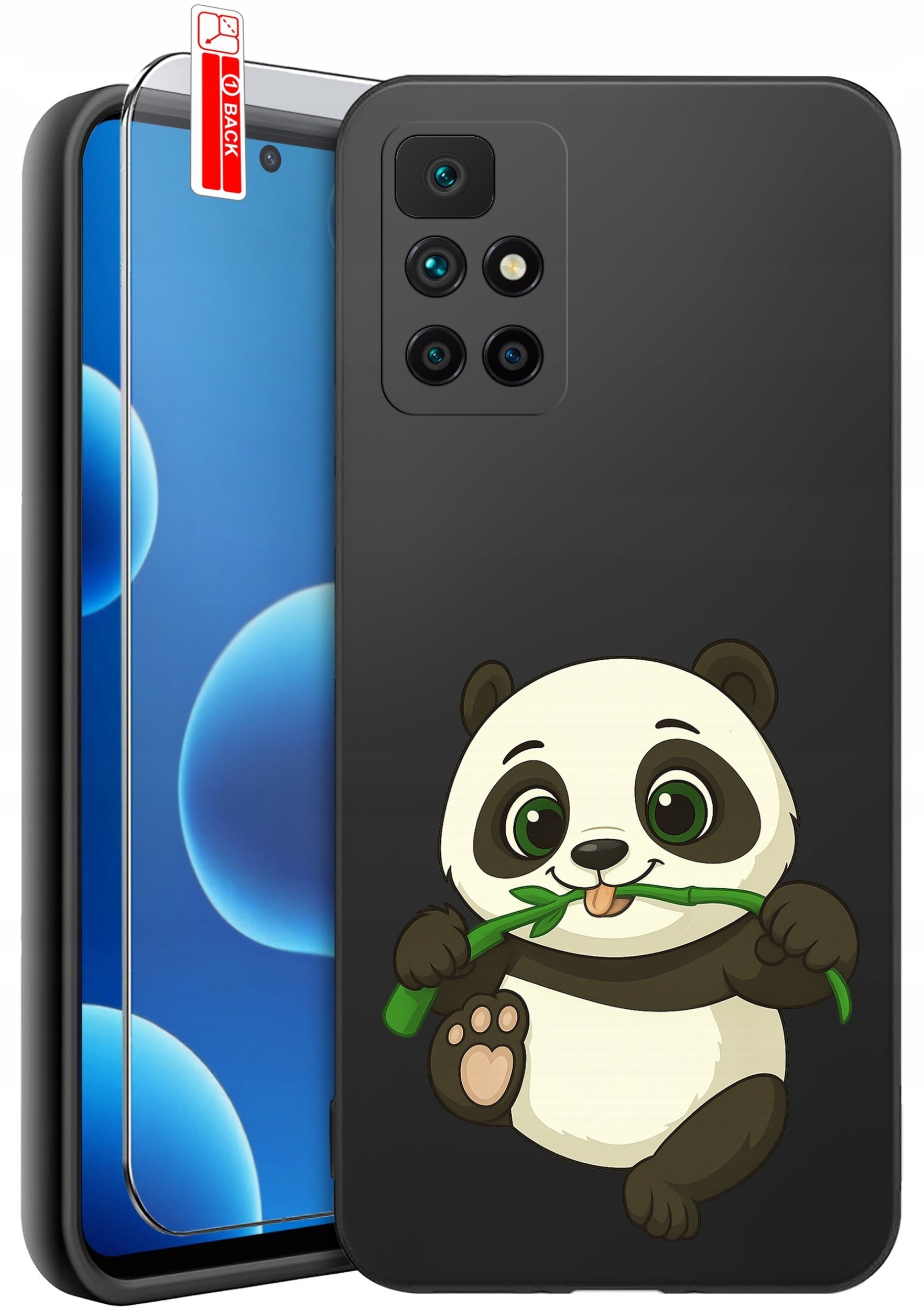 krainaGSM Etui Do Xiaomi Redmi 10 Wzory Silikonowe Matt Case + Szkło 9H