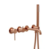 Baterie podtynkowe - Bateria podtynkowa prysznicowa i wannowa Flint brąz mat Armatura Kraków - miniaturka - grafika 1