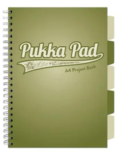 Project Book Olive A4/100K kratka oliwkowy (3szt) - PUKKA - Zeszyty szkolne - miniaturka - grafika 1