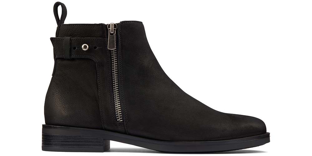 Botki damskie Clarks Memi Lo czarne nubukowe 40